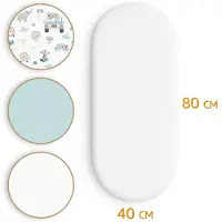 Totsy Baby Hoeslaken Kinderwagen Baby Hoeslakenset Set van 3: 40x80 cm - 2x lakenset + 1x waterdichte matrasbeschermer - Babybed Accessoires voor Kinderbedje Aanschuifbed Wiegje 40 x 80