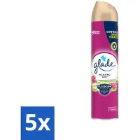 Glade 5 x - Luchtverfrisser Spray - Relaxing Zen - 300 ml - Luchtverfrisser Spray - Ontspannende Geur - Frisse Geur - Sandelhout - Appel