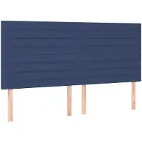 vidaXL Hoofdbord blauw 180x5x118/128 cm stof