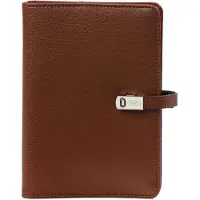 Kalpa 1111-02 hervulbare Personal Ringband Organizer Hazelnoot bruin 1 week per 2 paginas 2026-2027-2028