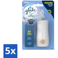 Glade 5 x - Houder Touch & Fresh - Pure Clean Linen - 10 ml - Touch & Fresh Houder - Frisse Geur - Luchtverfrisser - Geurverspreider - Pure Clean Linen