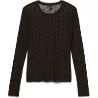 Vero Moda Shirt 'VMLova' donkerbruin / zwart