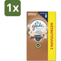 Glade 1 x - Touch & Fresh Navulling - Sensual Sandelhout Jasmijn - 2 × 10 ml - Geur Navulling - Sandelhout Jasmijn - Touch & Fresh - Geur In Badkamer - Geur In Toilet