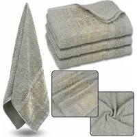 Sarcia.eu Muntkatoenen Handdoek met Gouden Borduursel, Badhanddoek 70x135 cm