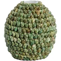 Light & Living Sfeervolle groene bamboe vaas Shell