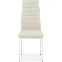 Idimex Eetkamerstoelen NATHALIE, set van 4 – Crèmewit/Ivoor