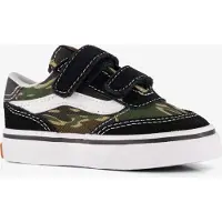 Vans Brooklyn LS leren suède camouflage sneakers - zwart/groen Camouflage - maat 24