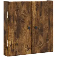 vidaXL Dartbord Kabinet BREDA Gerookt eiken 52,5 x 10,5 x 53,5 cm