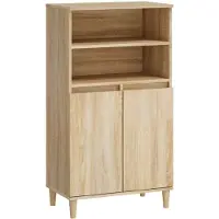 vidaXL Hoge kast 60x36x110 cm bewerkt hout sonoma eikenkleurig
