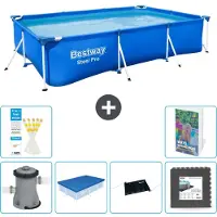 Bestway Steel Pro, rechthoekig zwembad - 300x201x66 cm - 5-delig, model S195