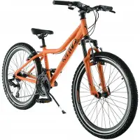 Kands Dragon – Kinderfiets – 24 inch – 18 versnellingen – Shimano – V-brake – 130-165 cm – Oranje – Jongen