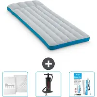 Intex Campingmat - Twijfelaar - 72 x 189 x 20 cm - Blauw - Inclusief Hoeslaken - Pomp en Reparatieset