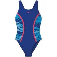 Speedo - Kid's Hyperboom Splice Muscleback Swimsuit - Badpak 152, blauw