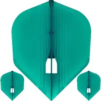 L-Style Champagne Flight Kami L3 Shape Deep Green - Dart Flights