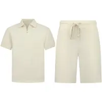 Enos Zomerset ribbed oversized polo shirt en korte broek