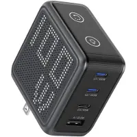 Bmx GaNsta 100 Watt USB-C Oplader Met Display Grijs
