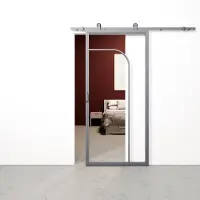 Barnwoodweb Schuifdeur staal en glas Arc ijzergrijs