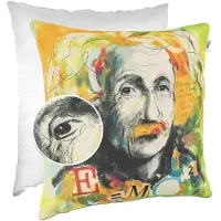 ANRO Albert Einstein Sierkussen 40x40 cm - Gobelin - Inclusief vulling