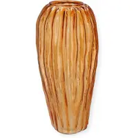 DK Design Daan Kromhout - Vaas - Bloemenvaas - Glas - Camel Bruin - 13x28cm - Structure