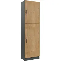 VCM Mehrzweckschrank mit 2 Drehtüren, 52 x 183 x 30 cm, Wohnzimmerschrank, Büroschrank und Aufbewahrungsschrank mit 5 Fächer - Dilos