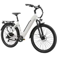 TTGO C5 Elektrische Fiets – 250W Motor – 48V 13.5Ah Accu – 90-110 km Bereik – 27.5"×2.4" Banden – Drievoudige Vering – Shimano 7s – Hydraulische Schijfremmen - Wit