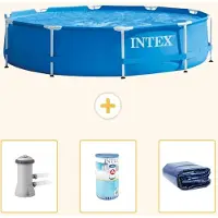 Intex Framezwembad, rond - 366x76 cm - 4-delig, model S21332