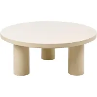 Beliani VIPITENO - Tuinsalontafel - Beige - Gepoedercoat staal