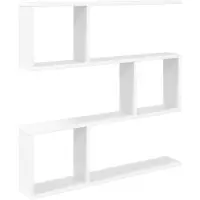 vidaXL Wandplank Wit 80 x 12 x 79,5 cm Bewerkt hout