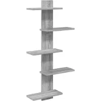 vidaXL Wandzwevend Plank Grijs Sonoma 48,5 x 15 x 101 cm Bewerkt hout