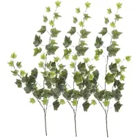 Mica Decorations Kunstplant takken Hedera - 3x - H63 cm - lichtgroen - kunststof - bladgroen - siertakken - klimop