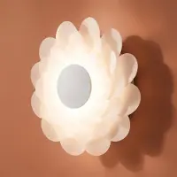 LUCANDE Wandlampe , Bloem, dimbare, Wit, Woonkamer, Kunststof, Modern