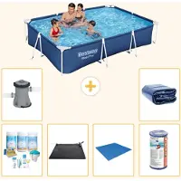 Bestway Steel Pro, rechthoekig zwembad - 300x201x66 cm - 7-delig - S21554