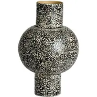 Light & Living Light&living Vaas deco Ø30x45 cm GIRONA bamboe zwart-crème