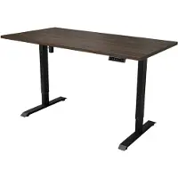 Sedero Elektrisch verstelbaar bureau - 140x80 cm - Single motor - Zwart / Donker Japandi