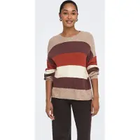 ONLY Trui 'ONLAtia' beige / bruin / rood