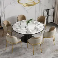 MODFU Eetkamerstoelen Set Van 6 - Verstelbare Voetjes - Minimalistisch - Voor Eetkamer Of Kantoor - Hout En Metaal - Beige En Khaki