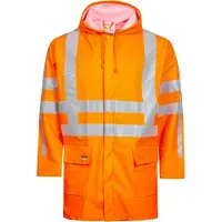 Lyngsøe Rainwear Hi-vis Rain Jacket In Pu Quality With Detachable Quilted Lining And Rws-reflexes Lr78-com | Maat: XL