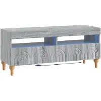 vidaXL LED tv-meubel ALKMAAR 100 x 35 x 43 cm Grijs Sonoma