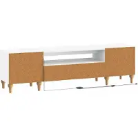vidaXL LED tv-meubel ALKMAAR 153 x 35 x 43 cm Wit Bewerkt hout