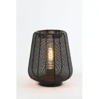 Pronto Wonen Tafellamp Barzio mat zwart rond 22cm 1-lichts