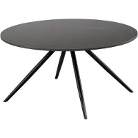 Pronto Wonen Salontafel Cercio keramiek 80 cm rond zwart - 4 Poten/Schuine poten - Zwart -