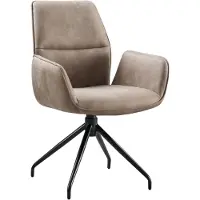 Pronto Wonen Eetkamerstoel Gavio - Taupe - Microleder - 4 Poten -