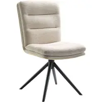 Pronto Wonen Eetkamerstoel Letta - Beige - Velvet - 4 Poten -