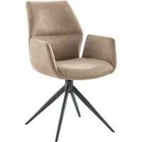Pronto Wonen Eetkamerstoel Faido - Taupe - Stof - 4 Poten -