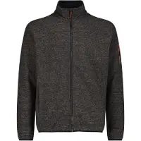 CMP - Jacket Jacquard Knitted 38H2237 - Fleecevest 52, zwart/grijs