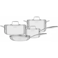 Tramontina Pannenset Grano 3-Laags Zilver (4-Delig)