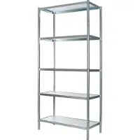 Raaco Opbergrek ALU - 5 planken - Aluminium - 490x480x1580 mm
