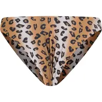 Brave Soul Omkeerbare bikinibroekjes met luipaardprint voor dames (Zwart/Bruin)
