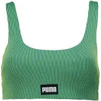Puma Dames/Dames Streep Ronde Hals Bikinitop (Groen)