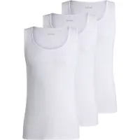 BOSS Heren-tanktop met ronde hals en normale pasvorm (set van 3) (Wit)